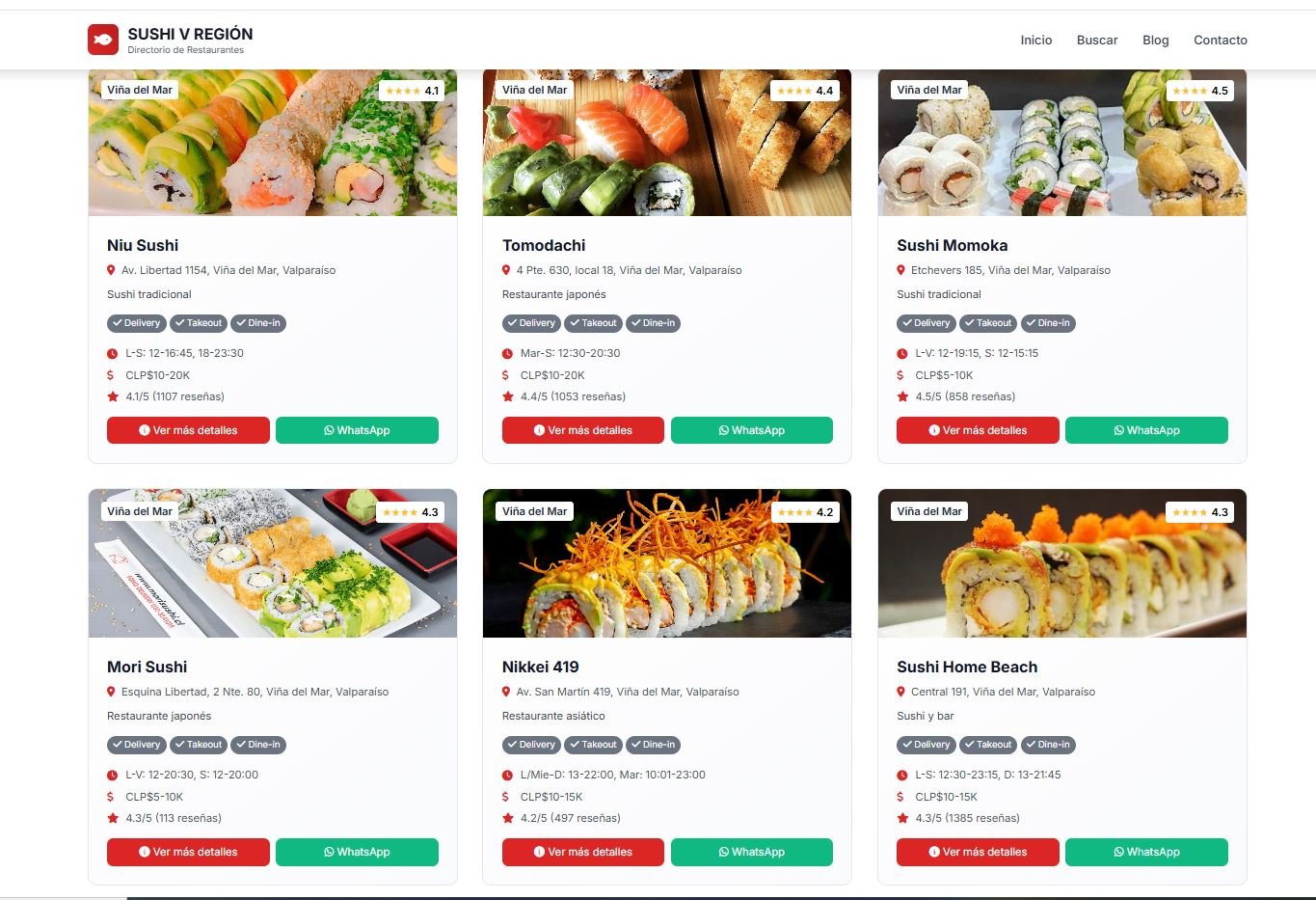 SushiV Region - Especialidades